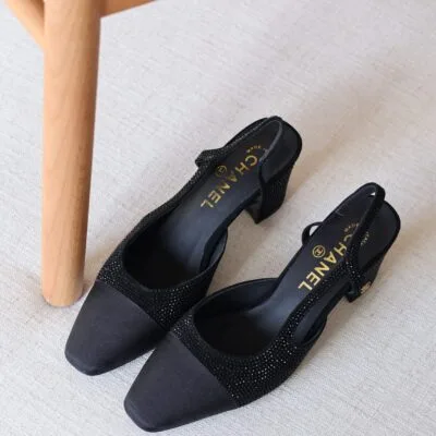 Two-Tone Slingback Heel 65mm – Women's Mid Heel Dress Shoe | UAE - Top View