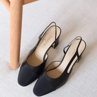 Two-Tone Slingback Heel 65mm – Women's Mid Heel Dress Shoe | UAE - View 9