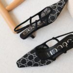 Gucci GG crystal slingback pump