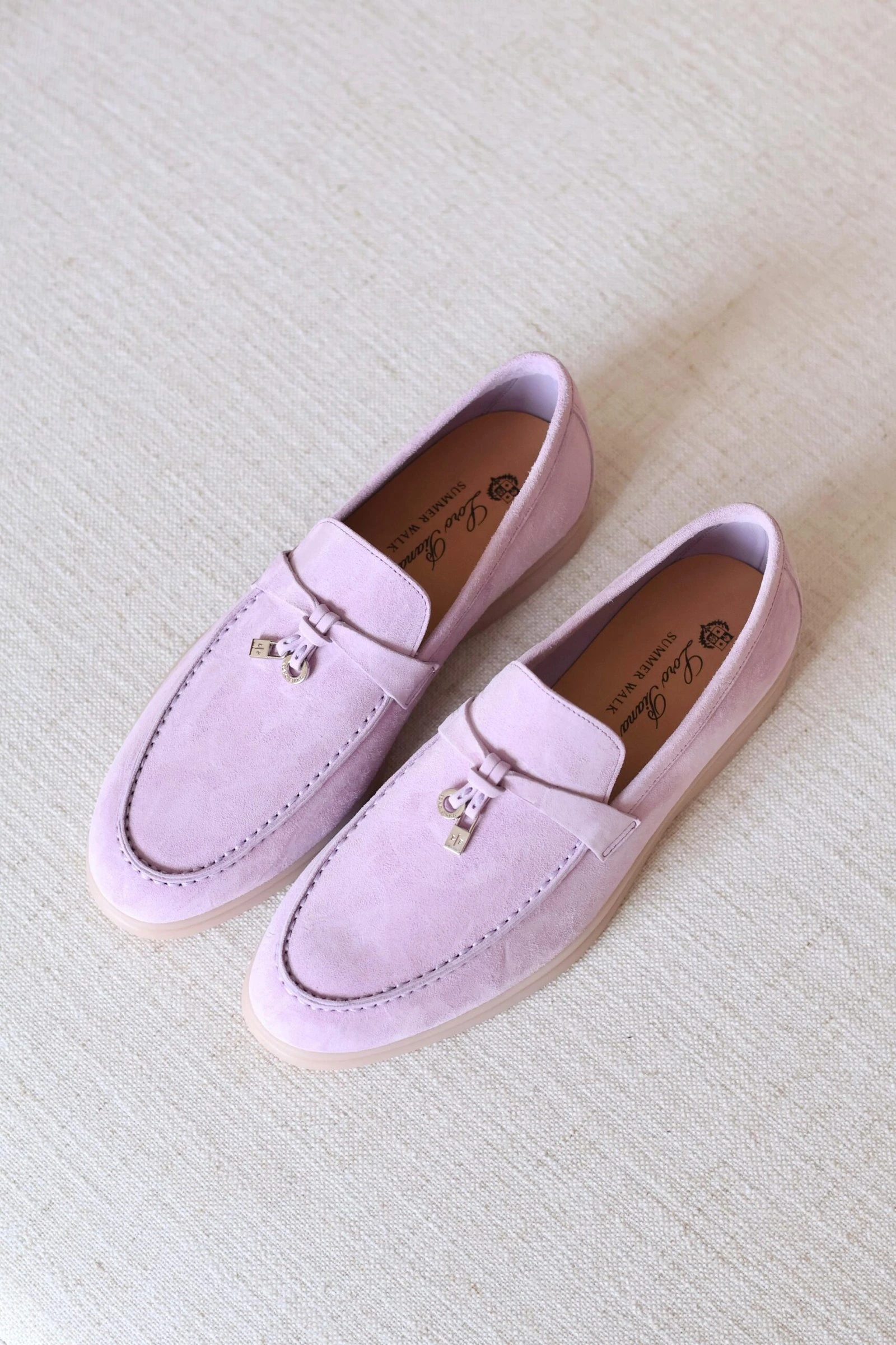 Luxury Suede Loafers with Minimal Summer Elegance Style - Worn Style