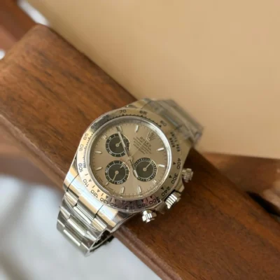 Men's Precision Chronograph Automatic Watch — Swiss Movement, Stainless Steel Case, Multi-Register Dial