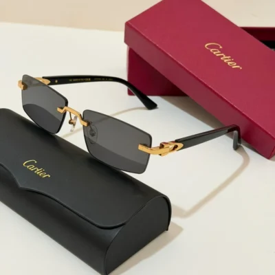 Bold Rectangular Frame Sunglasses in Black - Women's Sunglasses Dubai
