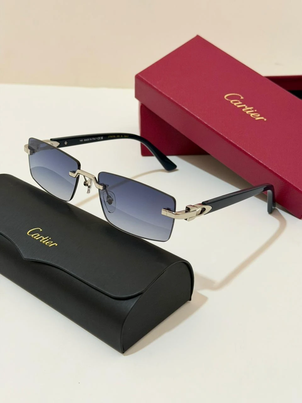 Bold Rectangular Frame Sunglasses in Blue - Women's Sunglasses Dubai